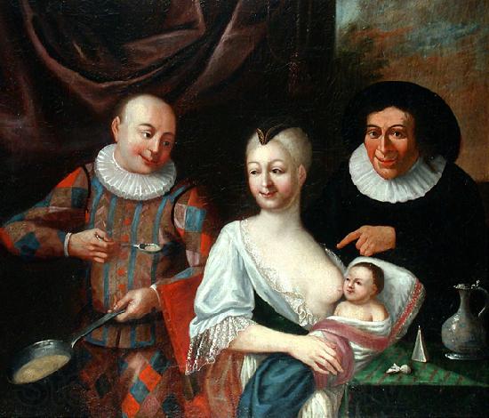 VIVARINI, family of painters Mother and child with Harlequin Norge oil painting art